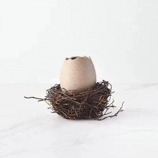 달걀 모양 접시 특이한 그릇 세라믹 계란, 1개, K. 소형 + 8cm 둥지