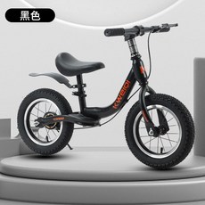 페달없는 두발자전거 밸런스 유아 입문용 스트라이더 페달 균형감각, 12인치 블랙 페달 브레이크