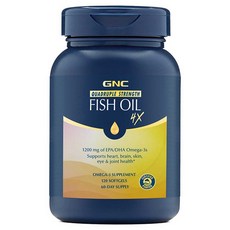 GNC 健安喜 4倍強度魚油 4X 軟膠囊, 1個, 120錠