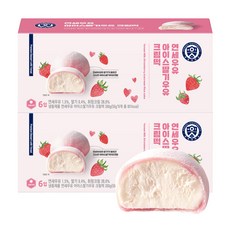 연세우유 아이스 딸기우유크림떡 55g 12개입 2박스 / 국산 찹쌀, 연세우유 아이스 딸기우유크림떡 55g, 12개입 2박스