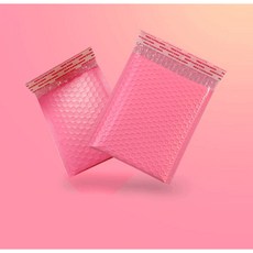 氣泡袋 裝飾品袋 防震 防摔 防水 加厚 寄貨袋 快遞袋 信封袋 粉色 破壞袋 出貨泡沫袋 寄件袋【現貨】, 10個, 11x15+4cm【10個】