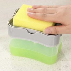 온지니아 수세미세제통 세제디스펜서+수세미거치대