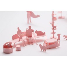 TERADA MOKEI 建築模型紙模型 65 貓咪咖啡館 模型配件組 1/100, 1個
