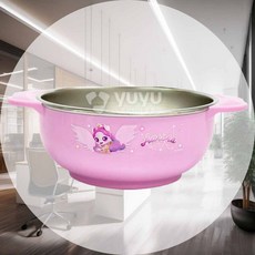 논슬립 스텐대접 우동기 컵라면뽀글이 손잡이용기 캐릭터면기 조카선물 샐러드볼