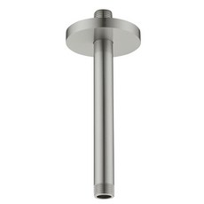 RANDOM 플랜지가 있는 스트레이트 샤워 암 브러시드 니켈 20.3cm(8인치) 천장 마운트 헤드 연장 장착 고정 헤드용 RD-91038-8BN, 20.3cm(8인치) 브러시드 니켈(원형 플랜지), 1