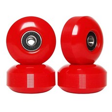 프리데어 스케이트보드 휠 52mm 및 베어링 스트리트 트릭용 스페이서 92A 설치(4팩), 52-red, 52-레드