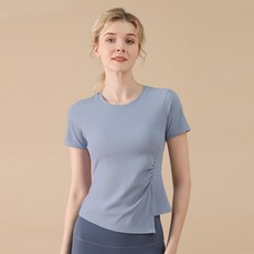 Zebeer 여성용 쿨링 요가 필라테스 헬스 반팔티