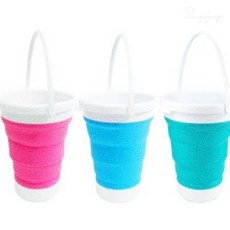 유빈 접이식물통 캠핑 바스켓 수납바스켓 캠핑용물통, 10L - 원형