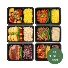 [샐러드보울] 넉넉소반 베스트 6종 세트 프리미엄 직장인 혼밥 도시락, 351g, 6개