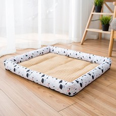 희미몰 고양이 강아지 등나무 봄 여름 매트 방석 둥지, 화이트, 1개
