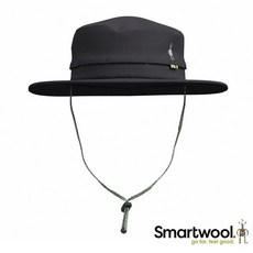Smartwool 登山健行遮陽帽，寬邊透氣可調節，戶外防曬必備, 黑色