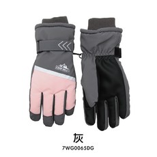 【體溫魔術師】防風防潑滑雪手套 全掌觸控 保暖抗寒 登山滑雪必備, 灰, 1個