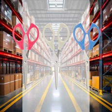 사무용가위 스테인레스 스텐 다용도가위 택배칼 잘드는가위 언박싱