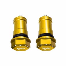 오토바이 육각 시트 볼트 후크 나사 프레임 장식 캡 몽키, 색상: 1. gold