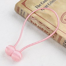 커튼 끈 자석 커튼고정 마그네틱 고정끈 커튼자석, 2개, 핑크