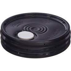 3.5 5 6 7갤런 버킷 HDPE 블랙 3팩용 스파우트 및 개스킷이 포함된 허드슨 교환 뚜껑, Black, 3 Pack