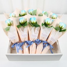 한송이 꽃다발 10다발, 10개, 투톤블루