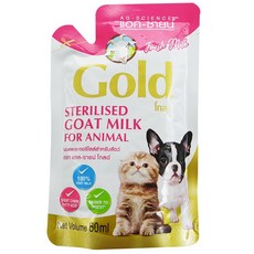 Gold 犬貓用新鮮滅菌山羊奶60ml - 寵物營養補充品，易消化吸收，提升免疫力, 1個, 新鮮滅菌山羊奶