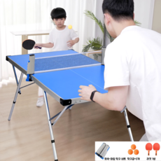 미니탁구대 가정용 접이식 소형 탁구대 풀세트 이동식 탁구대, 블루(160*80cm), 1개 블루(160*80cm), 1개