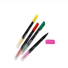 뚱이네 잡화점 캘리그라피 트윈 트윈펜세트, 6색