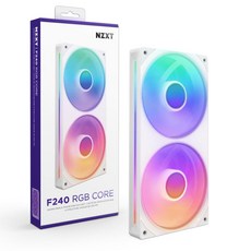NZXT F120RGB 코어 - 120mm RGB 팬 싱글 팩 화이트 323444, 240mm_167604, RGB 코어