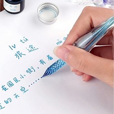 캘리그라피 독학 글라스펜 유리펜 딥펜 세트 [5color 글래스 글라스팬], 화이트