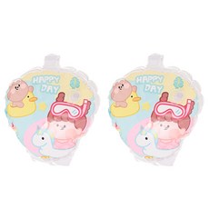 KP 熱銷加厚帶卡扣兒童手臂圈 充氣卡通水袖 寶寶學游泳浮袖浮漂 游泳池 游泳圈 泳圈 泳具 小孩泳圈 水上活動, （小女孩卡扣）一對, 1個