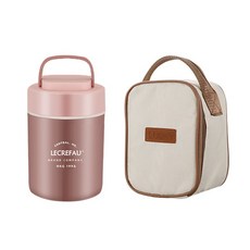 Magical美味時光保溫湯罐(附餐具/餐袋), 櫻花粉+餐袋, 1個, 500ml