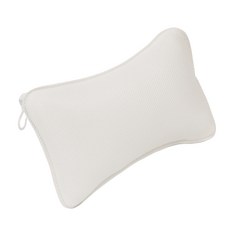 머리 어깨에 대한 인체 공학적 지원을 제공하는 흡입 컵이있는 부드러운 목욕 베개, White, 1개