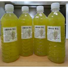 사탕수수 주스 100% 원액. 생사탕수수 스틱를 짜 만든 사탕수수 주스, 6개, 500ml