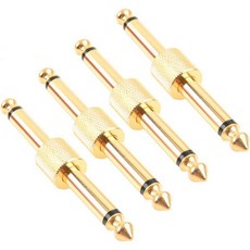 데비날 프로페셔널 기타 페달 커플러 14인치 TS 이펙트 커넥터 직선형 골드 플랜티드 4개 세트, 데비날 프로페셔널 기타 페달 커플러 14인치 TS 이펙