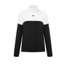 닥스골프 [PREMM]모노 배색 반넥 풀오버 니트 DNSW3D706BK