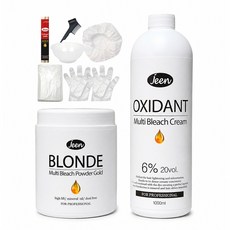 진 블론드 멀티블리치 블랙빼기 셀프 탈색약 세트, 1개, 1500ml