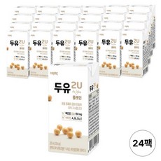 비락 두유 2U 플레인, 24개, 200ml