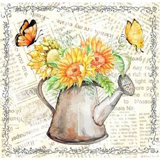 TS 花蝴蝶0034-蝶谷巴特餐巾紙/藝術紙 Decoupage napkins/art paper, 1個, 22.5x22.5