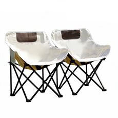 경량 로우 캠핑 의자 2p + 전용가방, 화이트, 1세트