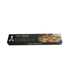 DFMEI 不鏽鋼食物夾子麪包夾燒烤夾牛排夾燒烤工具食品夾硅膠食物夾, 1個, 彩盒:如圖