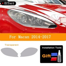 포르쉐 스모크 블랙 투명 보호 스티커 자동차 라이트 미등 필름, 3. 14-17 Transparent, 1개