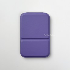 Fee Fast Fashion 皮革摺疊化妝鏡 隨身雙面補妝鏡, 香芋紫色, 1個