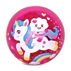 FOOD超人 閃亮球 認知球 獨角獸 動物 英文數字 紅 粉 黃 綠 藍, 1個, FOOD超人認知球-獨角獸