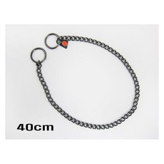 반려견 스텐 튼튼한 반려동물 매너 애완동물 블랙 스테인레스 40cm 20857PC 1(ea), 1개
