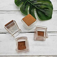 사각 실리콘의자발캡 완전투명 소형 1세트 4Pfal7+4lmd