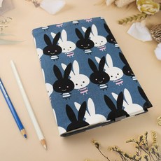 【兔子】書衣 可調式布書衣 媽媽手冊 寶寶手冊 A6 A5 B6 50K 25K 32K 20K, 1個