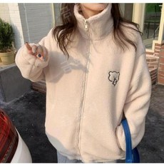 여성 운동복 자수 귀여운 비스킷 베어 패션 레이디 풀오버