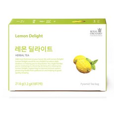 [로얄오차드]레몬딜라이트 18사체 레몬허브티 홍차, 1박스