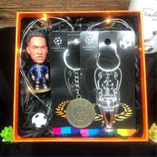 축구 선수 피규어 축구굿즈 스포츠 피규어 장식 인형 볼펜 증정, 네이마르 피규어 + 축구볼펜, 1개