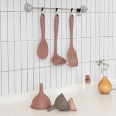 쿡차미 키친 실리콘 조리도구, 국자, 1개, 핑크, 1개