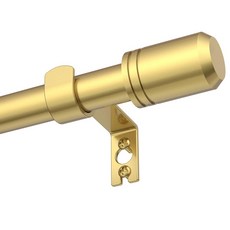 GXOACKJ Gold Curtain rods for windows 48 to 84 Inches Adjustable Small 5/8 inch Window Rod Set wi