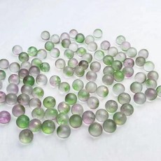 직경 유리 공 비다공성 컬러 크리스탈 수제 재료 정원 장식품 물고기 탱크 꽃병 장식, 3. green-purple