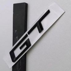 트렁크 스티커 엠블럼 레터 자동차 배지 블랙 실버, 6. GT Glossy black, 기본